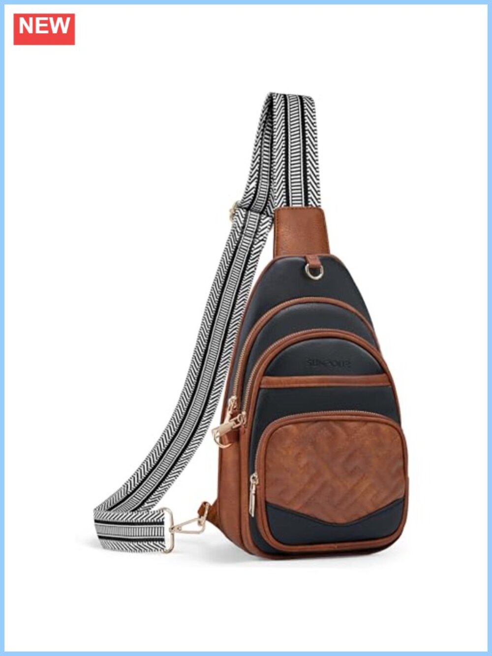 Anti Theft Crossbody Bag Vegan Leather RFID Sling Travel Purse